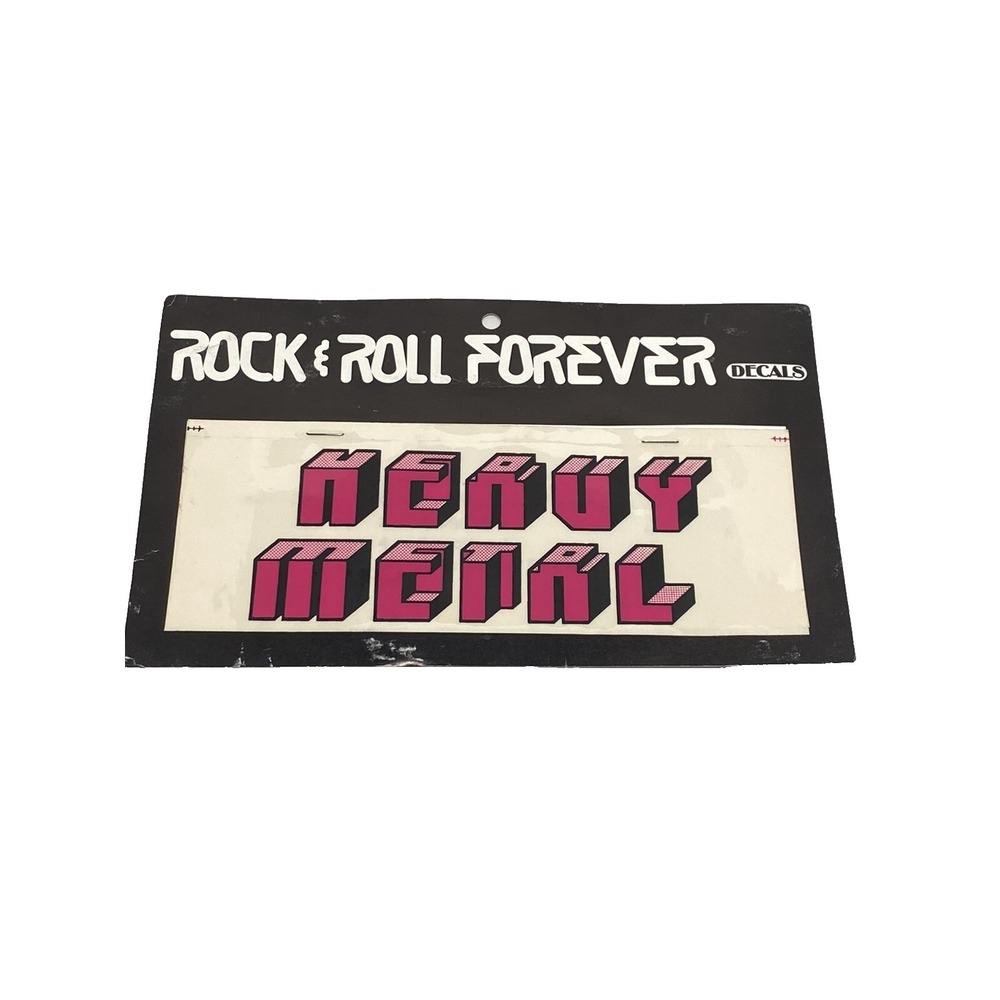 vintage ROCK & ROLL FOREVER decals stickers HEAVY METAL